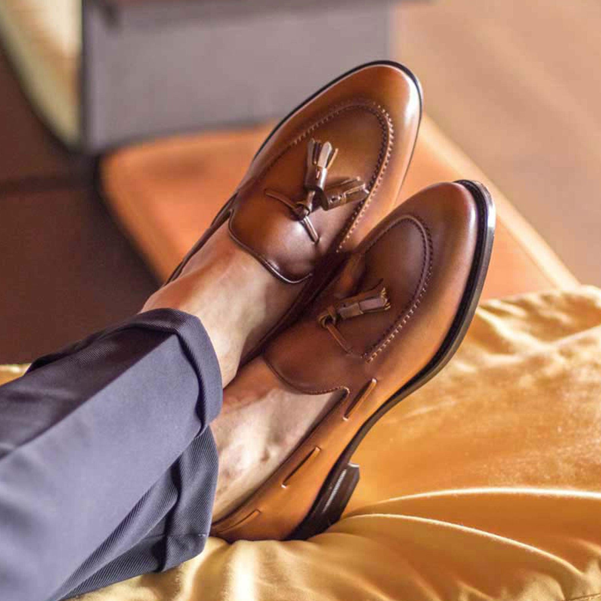 Cognac Loafer - Mr. Dan1els Bespoke Shoes