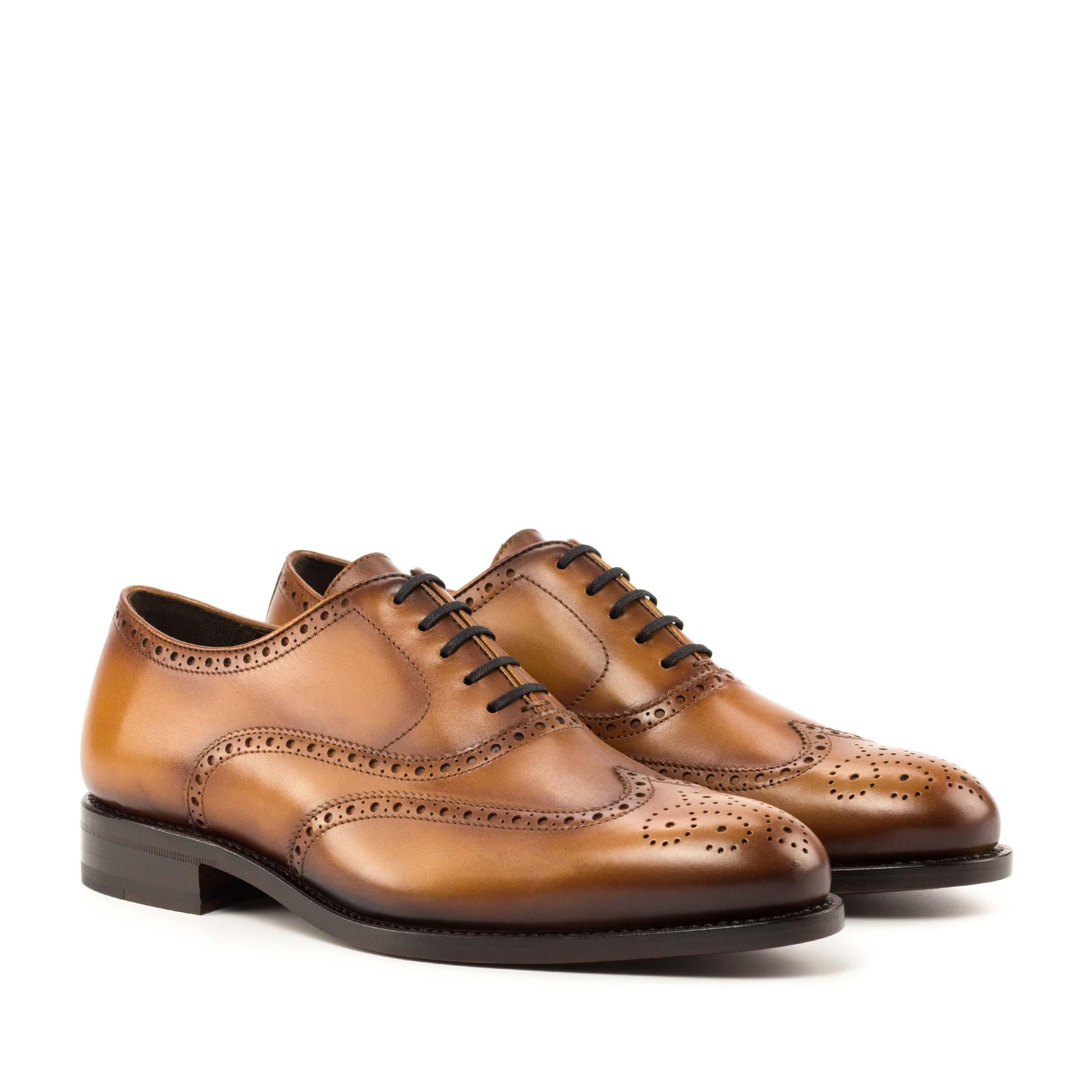 Cognac Calf Full Brogue - Mr. Dan1els Bespoke Shoes