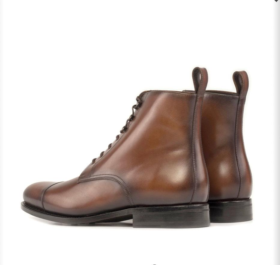 Brown Box Jumper Boot - Mr. Dan1els Bespoke Shoes